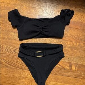 H&M Black Swimwear High Thigh bikini
